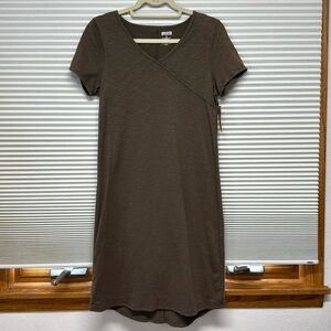 Duluth Trading Co. NWT Brown To ‘n’ Flow Short Sleeve Jersey Dress Size XS